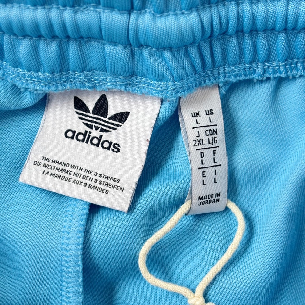 Adidas Originals Women Light Blue Three Stripe Track Pants Joggers  Large NWOT - Picture 8 of 11
